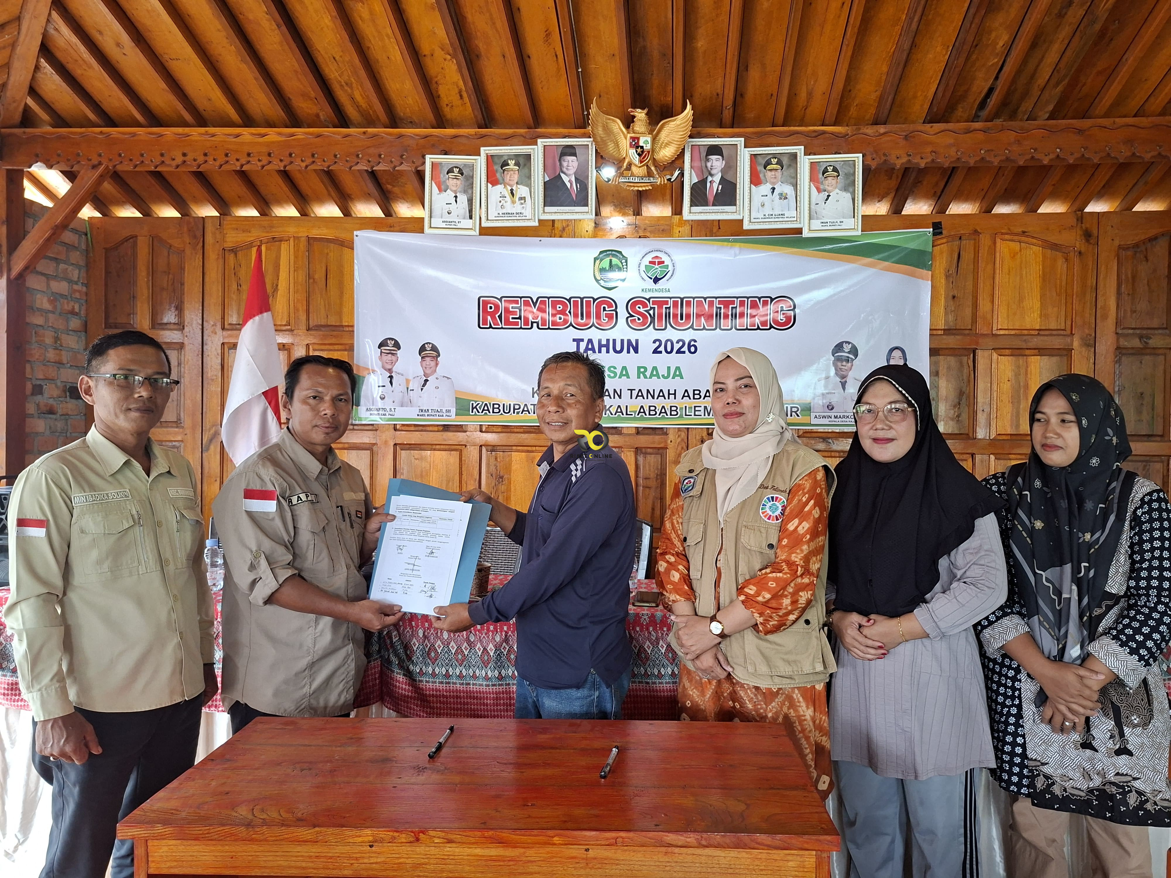 Kepala Desa Raja adakan TEMBUS STUNTING Kecamatan Tanah Abang Pali